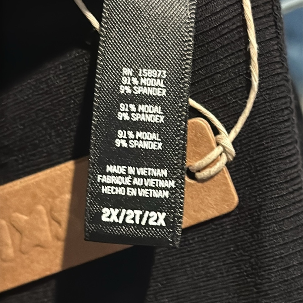 NWT Skims Long Sleeved, Maxi Dress with Deep Square Neckline Color Black Size 2x - Picture 10 of 11